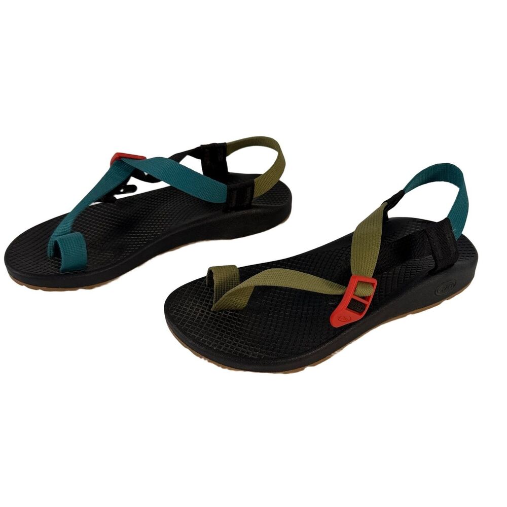 Chaco Womens Z/Cloud Sandals Size 8 Multicolor Teal Olive Red Strap JCH109426